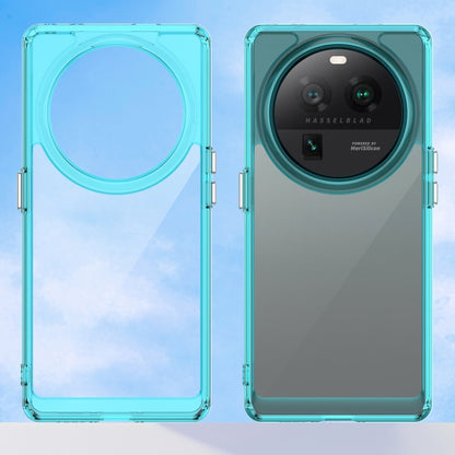 For OPPO Find X6 Pro 5G Colorful Series Acrylic + TPU Phone Case(Transparent Blue) - OPPO Cases by PMC Jewellery | Online Shopping South Africa | PMC Jewellery