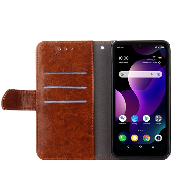 For Blackview A52 Geometric Stitching Flip Leather Phone Case(Light Brown) - More Brand by PMC Jewellery | Online Shopping South Africa | PMC Jewellery | Buy Now Pay Later Mobicred