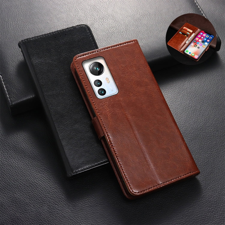 For Blackview A85 idewei Crazy Horse Texture Leather Phone Case with Holder(Brown) - More Brand by idewei | Online Shopping South Africa | PMC TechLife | Buy Now Pay Later Mobicred