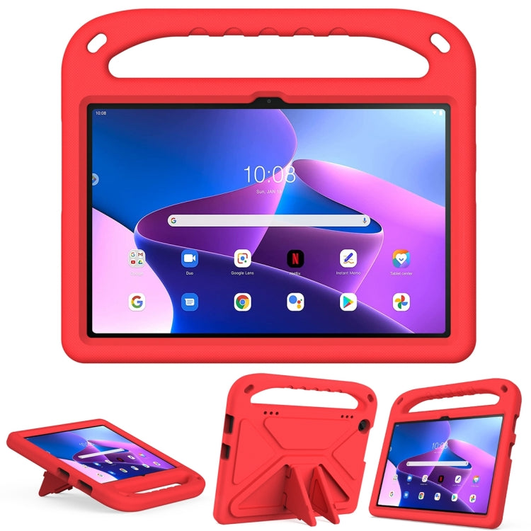 For Lenovo Tab M10 3rd Gen Handle EVA Shockproof Tablet Case with Holder(Red) - Lenovo by PMC TechLife | Online Shopping South Africa | PMC TechLife | Buy Now Pay Later Mobicred