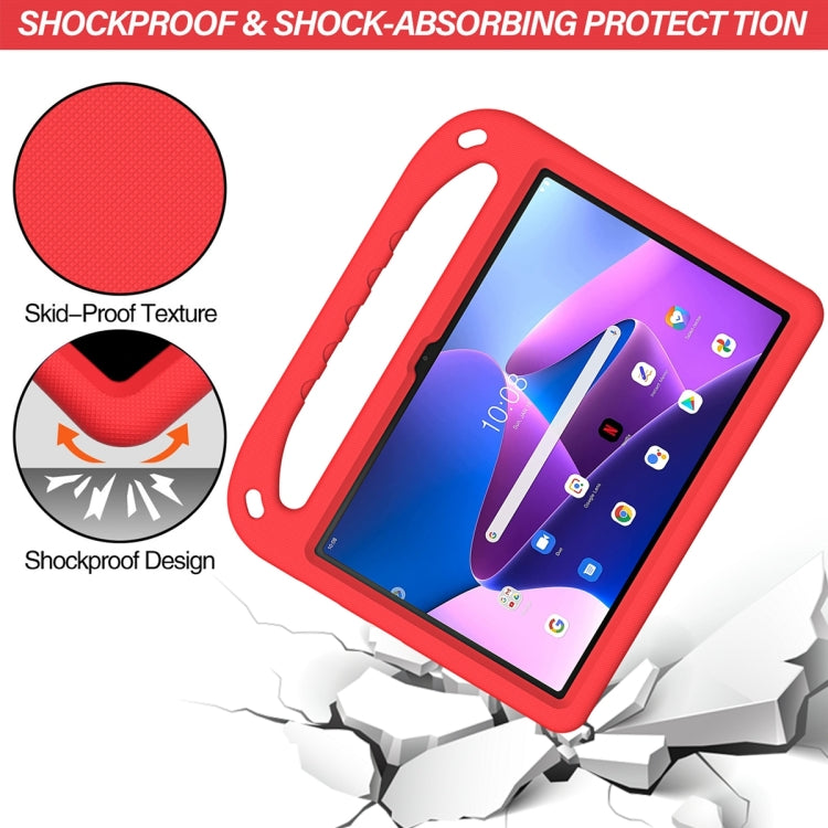 For Lenovo Tab M10 3rd Gen Handle EVA Shockproof Tablet Case with Holder(Red) - Lenovo by PMC TechLife | Online Shopping South Africa | PMC TechLife | Buy Now Pay Later Mobicred
