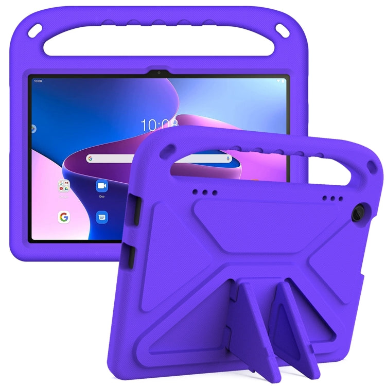 For Lenovo Tab M10 3rd Gen Handle EVA Shockproof Tablet Case with Holder(Purple) - Lenovo by PMC TechLife | Online Shopping South Africa | PMC TechLife | Buy Now Pay Later Mobicred