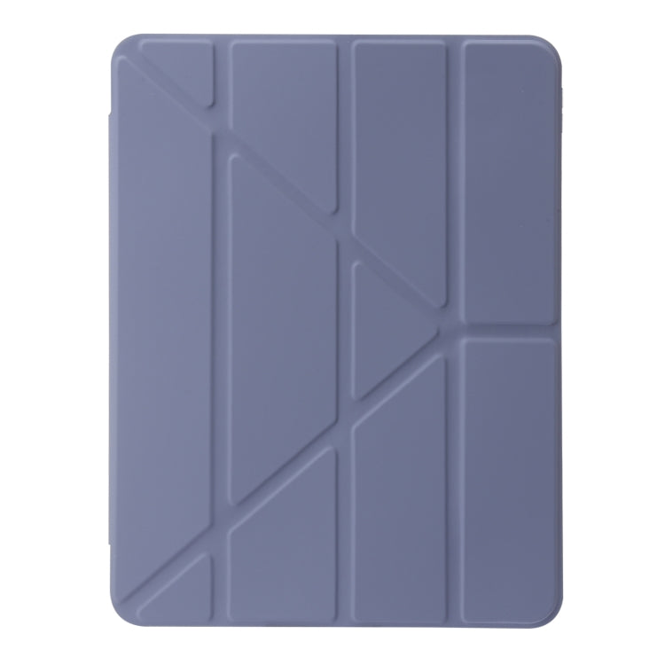 For iPad Pro 12.9 2022 / Air 13 2024 Clear Acrylic Deformation Leather Tablet Case(Lavender Purple) - iPad Pro 12.9 (2022/2021) Cases by PMC Jewellery | Online Shopping South Africa | PMC Jewellery | Buy Now Pay Later Mobicred