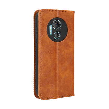 For Doogee X97 / X97 Pro Magnetic Buckle Retro Texture Leather Phone Case(Brown) - Doogee Cases by PMC Jewellery | Online Shopping South Africa | PMC Jewellery | Buy Now Pay Later Mobicred