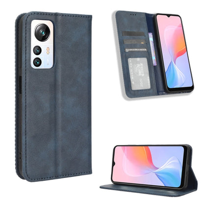 For Blackview A85 Magnetic Buckle Retro Texture Leather Phone Case(Blue) - More Brand by PMC Jewellery | Online Shopping South Africa | PMC Jewellery | Buy Now Pay Later Mobicred