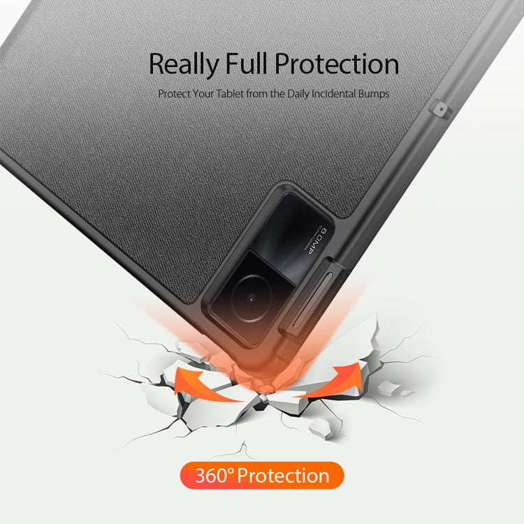 For Xiaomi Redmi Pad SE DUX DUCIS Domo Series Magnetic Flip Leather Tablet Case(Black) - More Tablet Cases by DUX DUCIS | Online Shopping South Africa | PMC Jewellery | Buy Now Pay Later Mobicred