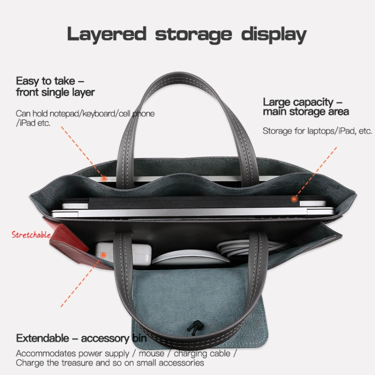 15-16 inch Universal Elastic Thread Button Portable Laptop Inner Bag(Dark Grey) - 15 inch by PMC TechLife | Online Shopping South Africa | PMC TechLife | Buy Now Pay Later Mobicred