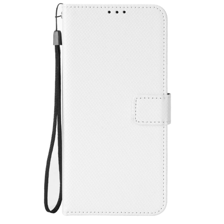 For Doogee X97 / X97 Pro Diamond Texture Leather Phone Case(White) - Doogee Cases by PMC TechLife | Online Shopping South Africa | PMC TechLife | Buy Now Pay Later Mobicred