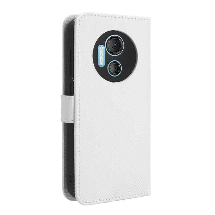 For Doogee X97 / X97 Pro Diamond Texture Leather Phone Case(White) - Doogee Cases by PMC TechLife | Online Shopping South Africa | PMC TechLife | Buy Now Pay Later Mobicred