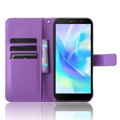 For Doogee X97 / X97 Pro Diamond Texture Leather Phone Case(Purple) - Doogee Cases by PMC Jewellery | Online Shopping South Africa | PMC Jewellery | Buy Now Pay Later Mobicred