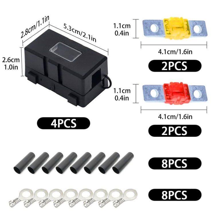 4 in 1 ANS-H Car Fuse Holder Fuse Box, Current:30/40A - free shipping - PMC TechLife - Order now!