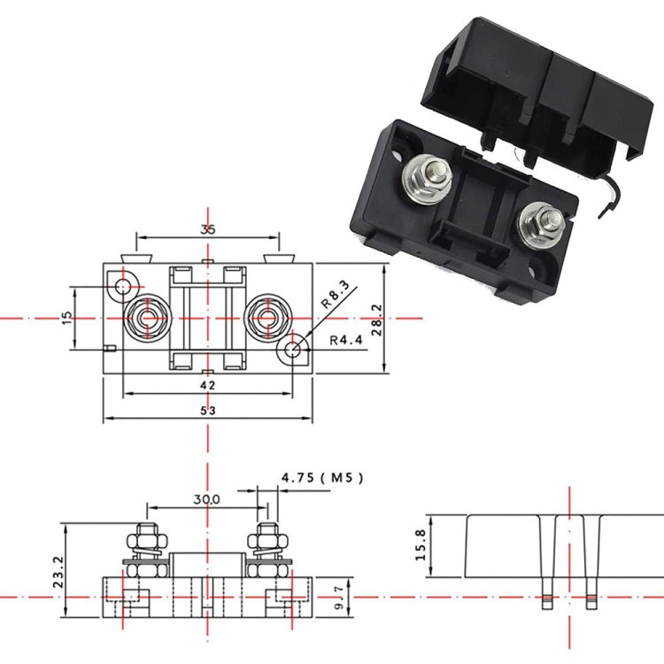 4 in 1 ANS-H Car Fuse Holder Fuse Box, Current:150A - Fuse by PMC TechLife | Online Shopping South Africa | PMC TechLife | Buy Now Pay Later Mobicred