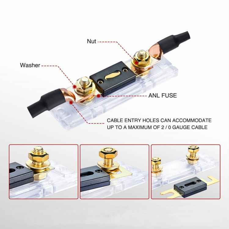 2 in 1 ANL Car Fuse Holder Electrical Protection Insulating Cover, Current:80A - Fuse by PMC TechLife | Online Shopping South Africa | PMC TechLife | Buy Now Pay Later Mobicred