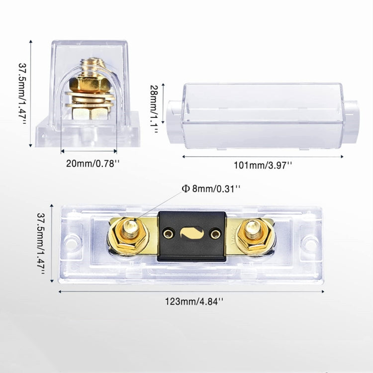 2 in 1 ANL Car Fuse Holder Electrical Protection Insulating Cover, Current:400A - Fuse by PMC TechLife | Online Shopping South Africa | PMC TechLife | Buy Now Pay Later Mobicred