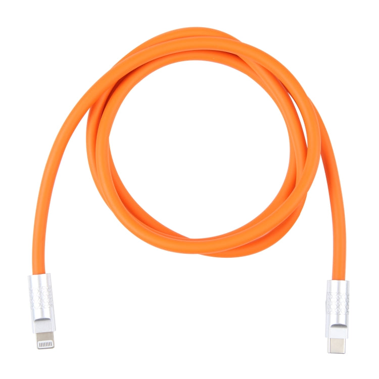 Mech Series 120W USB-C / Type-C to 8 Pin Metal Plug Silicone Fast Charging Data Cable, Length: 1.2m(Orange) - 2 in 1 Cable by PMC Jewellery | Online Shopping South Africa | PMC Jewellery | Buy Now Pay Later Mobicred