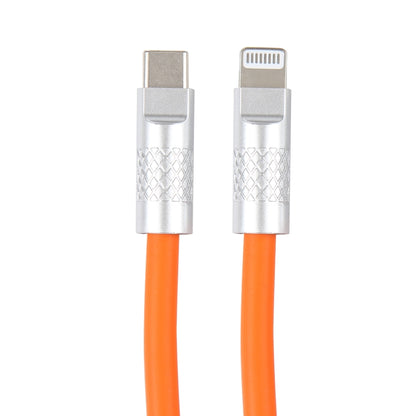 Mech Series 120W USB-C / Type-C to 8 Pin Metal Plug Silicone Fast Charging Data Cable, Length: 1.2m(Orange) - 2 in 1 Cable by PMC Jewellery | Online Shopping South Africa | PMC Jewellery | Buy Now Pay Later Mobicred