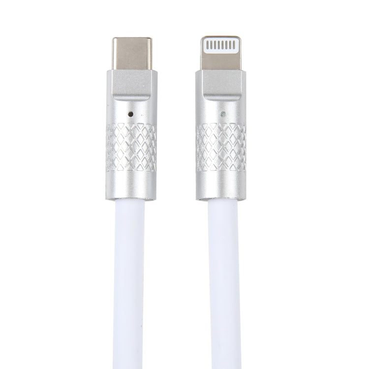 Mech Series 120W USB-C / Type-C to 8 Pin Metal Plug Silicone Fast Charging Data Cable, Length: 1.2m(White) - 2 in 1 Cable by PMC Jewellery | Online Shopping South Africa | PMC Jewellery | Buy Now Pay Later Mobicred