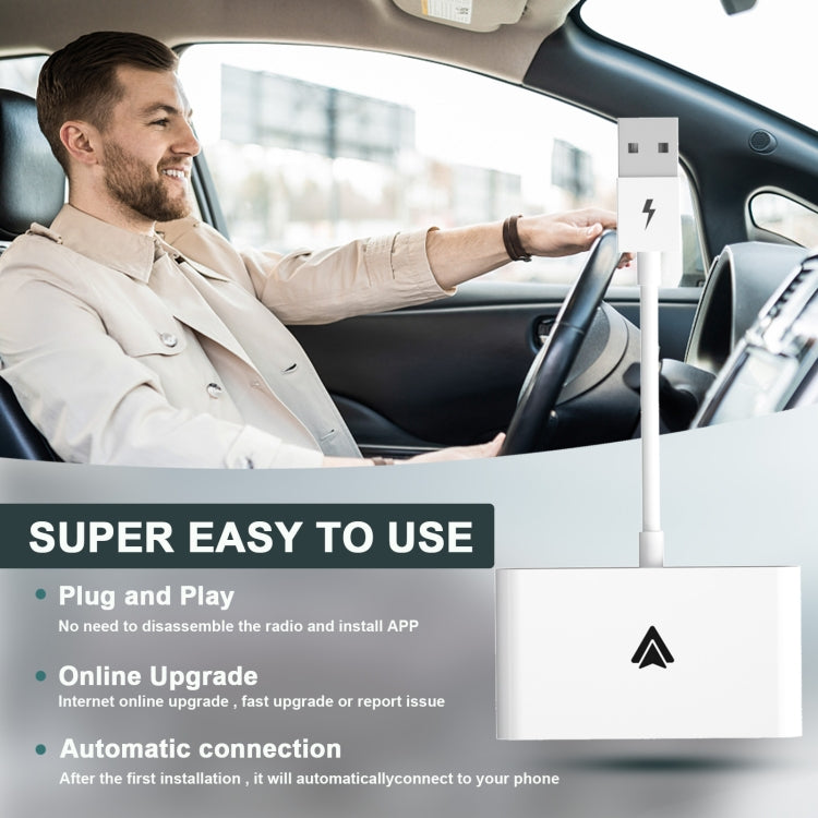 THT-020-2+ USB + USB-C / Type-C Wired to Wireless Carplay Adapter for Android Smartphone(White) - free shipping - PMC TechLife - Order now!