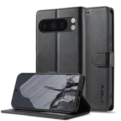 For Google Pixel 9 Pro XL LC.IMEEKE Calf Texture Flip Leather Phone Case(Black) - Google Cases by LC.IMEEKE | Online Shopping South Africa | PMC Jewellery | Buy Now Pay Later Mobicred