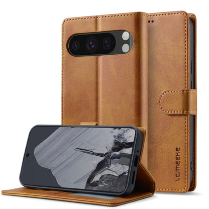 For Google Pixel 9 Pro XL LC.IMEEKE Calf Texture Flip Leather Phone Case(Yellow) - Google Cases by LC.IMEEKE | Online Shopping South Africa | PMC Jewellery | Buy Now Pay Later Mobicred