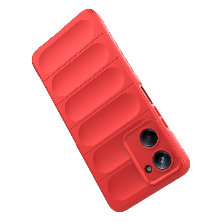 For Realme 10 Pro 5G Magic Shield TPU + Flannel Phone Case(Grey) - Realme Cases by PMC TechLife | Online Shopping South Africa | PMC TechLife | Buy Now Pay Later Mobicred