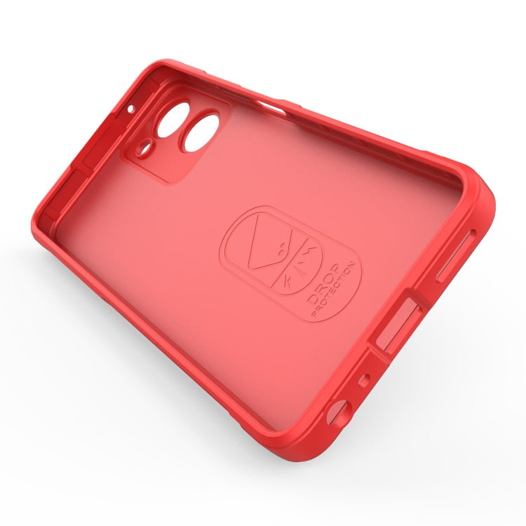 For Realme 10 Pro 5G Magic Shield TPU + Flannel Phone Case(Wine Red) - Realme Cases by PMC TechLife | Online Shopping South Africa | PMC TechLife | Buy Now Pay Later Mobicred