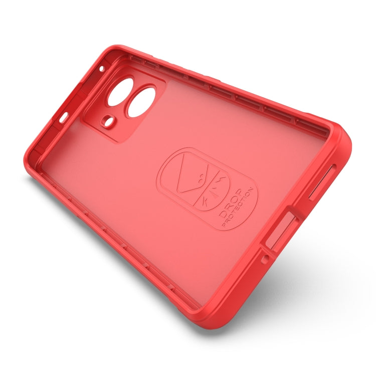 For Realme 10 Pro+ 5G Magic Shield TPU + Flannel Phone Case(Red) - Realme Cases by PMC TechLife | Online Shopping South Africa | PMC TechLife