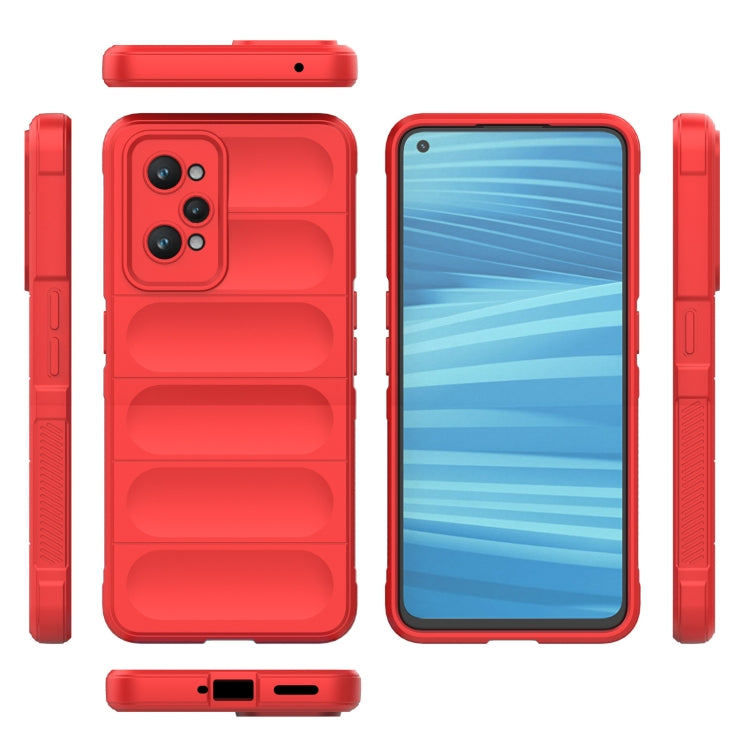 For Realme GT2 Magic Shield TPU + Flannel Phone Case(Dark Blue) - Realme Cases by PMC TechLife | Online Shopping South Africa | PMC TechLife | Buy Now Pay Later Mobicred