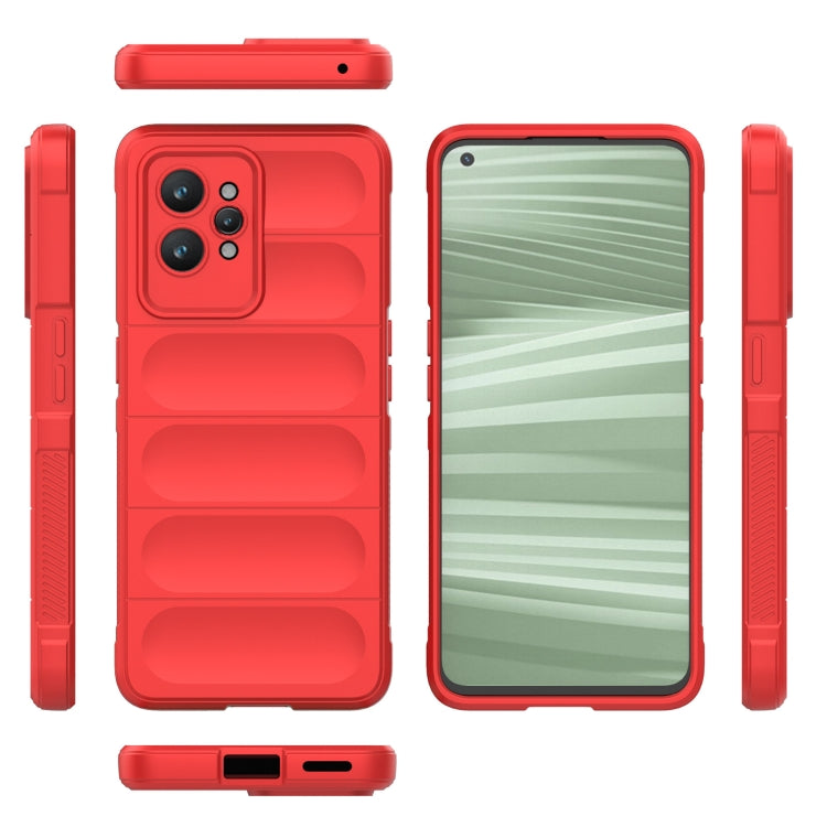 For Realme GT2 Pro Magic Shield TPU + Flannel Phone Case(Light Blue) - Realme Cases by PMC TechLife | Online Shopping South Africa | PMC TechLife | Buy Now Pay Later Mobicred