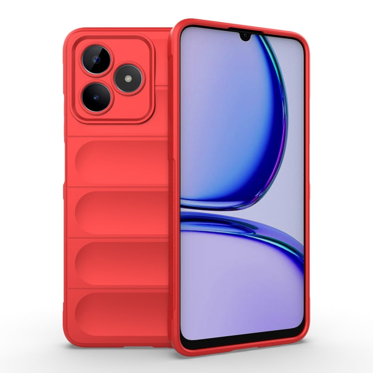 For Realme C53 4G Magic Shield TPU + Flannel Phone Case(Red) - Realme Cases by PMC TechLife | Online Shopping South Africa | PMC TechLife | Buy Now Pay Later Mobicred