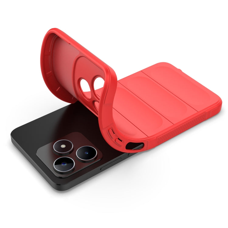 For Realme C53 4G Magic Shield TPU + Flannel Phone Case(Dark Grey) - Realme Cases by PMC TechLife | Online Shopping South Africa | PMC TechLife | Buy Now Pay Later Mobicred