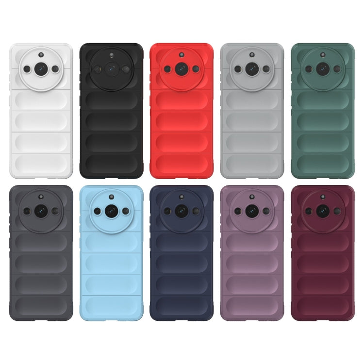 For Realme 11 5G Magic Shield TPU + Flannel Phone Case(Grey) - Realme Cases by PMC TechLife | Online Shopping South Africa | PMC TechLife | Buy Now Pay Later Mobicred