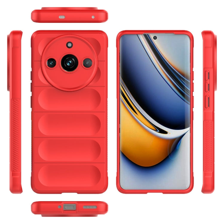 For Realme 11 Pro 5G/11 Pro+ 5G Magic Shield TPU + Flannel Phone Case(Wine Red) - Realme Cases by PMC TechLife | Online Shopping South Africa | PMC TechLife | Buy Now Pay Later Mobicred