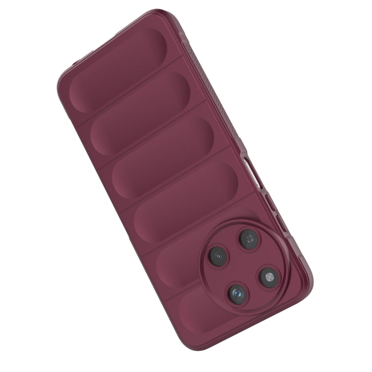 For Realme 11 4G Global Magic Shield TPU + Flannel Phone Case(Wine Red) - Realme Cases by PMC TechLife | Online Shopping South Africa | PMC TechLife | Buy Now Pay Later Mobicred