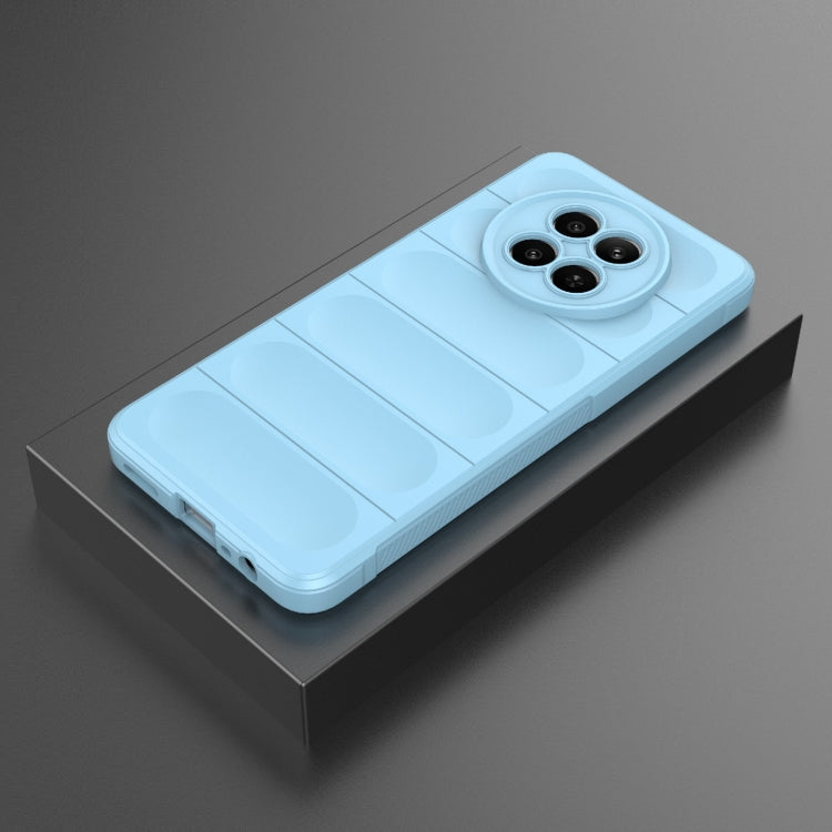 For Realme 12 5G Global Magic Shield TPU + Flannel Phone Case(Light Blue) - Realme Cases by PMC TechLife | Online Shopping South Africa | PMC TechLife | Buy Now Pay Later Mobicred