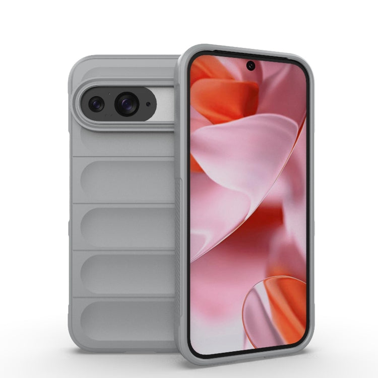 For Google Pixel 9 Pro 5G Magic Shield TPU + Flannel Phone Case(Grey) - free shipping - PMC TechLife - Order now!