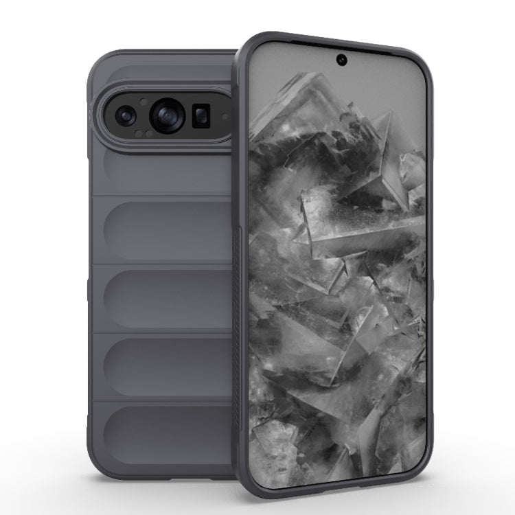 For Google Pixel 9 Pro XL 5G Magic Shield TPU + Flannel Phone Case(Dark Grey) - Google Cases by PMC TechLife | Online Shopping South Africa | PMC TechLife | Buy Now Pay Later Mobicred