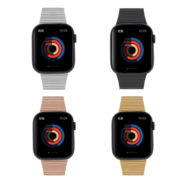 Ocean Metal Replacement Watch Band For Apple Watch SE 2023 40mm(Black) - Watch Bands by PMc TechLife | Online Shopping South Africa | PMc TechLife | Buy Now Pay Later Mobicred