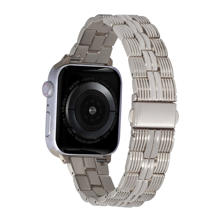 3-Beads Stripe Metal Watch Band For Apple Watch SE 2023 40mm(Starlight) - free shipping - PMc TechLife - Order now!
