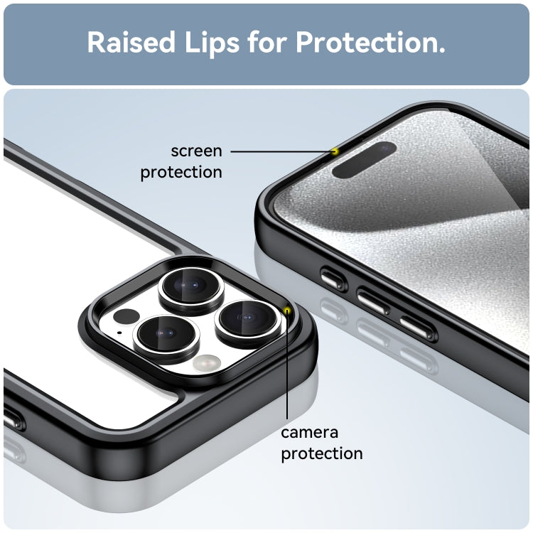 For iPhone 16 Pro Colorful Series Acrylic + TPU Phone Case(Black) - iPhone 16 Pro Cases by PMC TechLife | Online Shopping South Africa | PMC TechLife | Buy Now Pay Later Mobicred