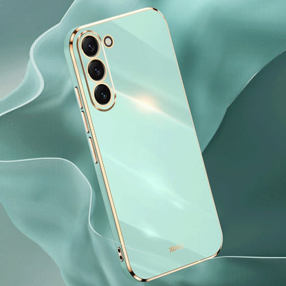 For Samsung Galaxy S24 5G XINLI Straight Edge 6D Electroplate TPU Phone Case(Mint Green) - Galaxy S24 5G Cases by XINLI | Online Shopping South Africa | PMC Jewellery | Buy Now Pay Later Mobicred