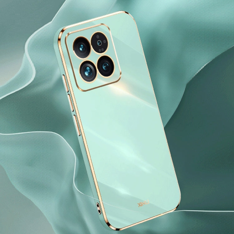 For Xiaomi 14 XINLI Straight Edge 6D Electroplate TPU Phone Case(Hawthorn Red) - free shipping - PMC Jewellery - Order now!