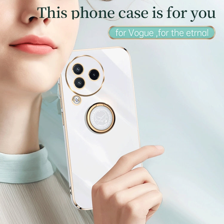 For Xiaomi Civi 3 5G XINLI Straight Edge 6D Electroplate TPU Phone Case with Ring Holder(Celestial Blue) - Xiaomi Cases by XINLI | Online Shopping South Africa | PMC TechLife | Buy Now Pay Later Mobicred