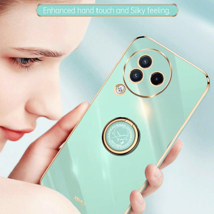For Xiaomi Civi 3 5G XINLI Straight Edge 6D Electroplate TPU Phone Case with Ring Holder(Celestial Blue) - Xiaomi Cases by XINLI | Online Shopping South Africa | PMC TechLife | Buy Now Pay Later Mobicred