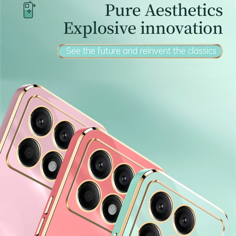For Xiaomi Redmi K70 XINLI Straight Edge 6D Electroplate TPU Phone Case with Ring Holder(Black) - K70 Cases by XINLI | Online Shopping South Africa | PMC TechLife | Buy Now Pay Later Mobicred