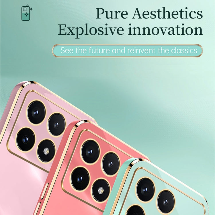 For Xiaomi Redmi K70E XINLI Straight Edge 6D Electroplate TPU Phone Case with Ring Holder(Celestial Blue) - K70E Cases by XINLI | Online Shopping South Africa | PMC TechLife | Buy Now Pay Later Mobicred