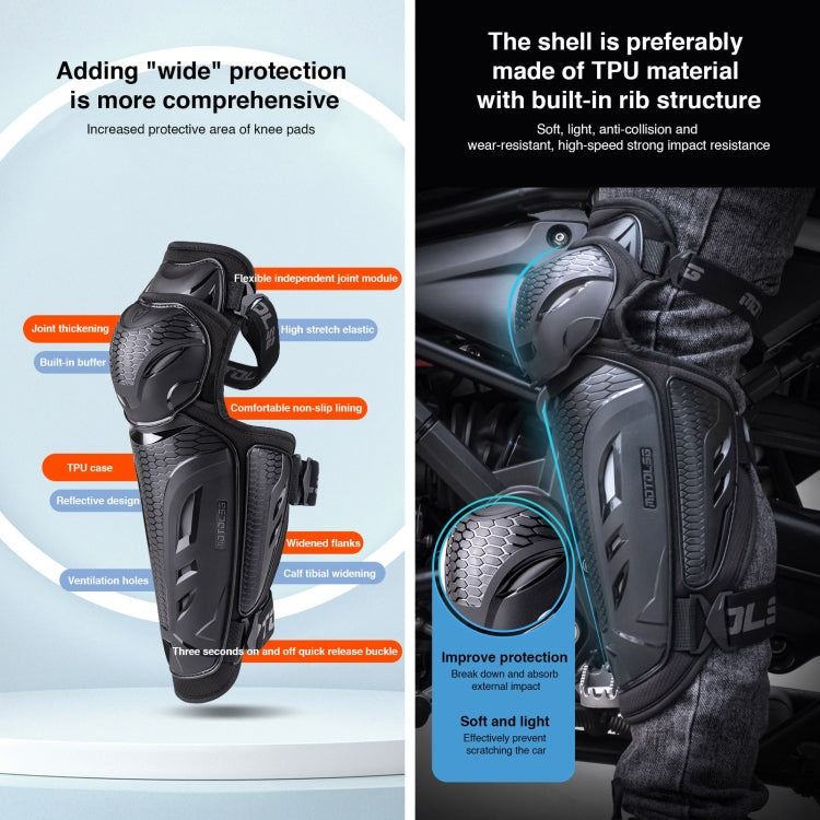 2 in 1 Knee Pads Motolsg Motorcycle Bicycle Riding Protective Gear - Protective Gear by PMC TechLife | Online Shopping South Africa | PMC TechLife | Buy Now Pay Later Mobicred