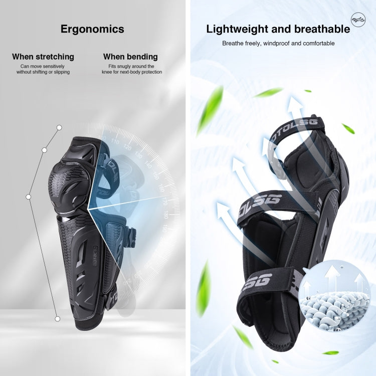 2 in 1 Knee Pads Motolsg Motorcycle Bicycle Riding Protective Gear - Protective Gear by PMC TechLife | Online Shopping South Africa | PMC TechLife | Buy Now Pay Later Mobicred