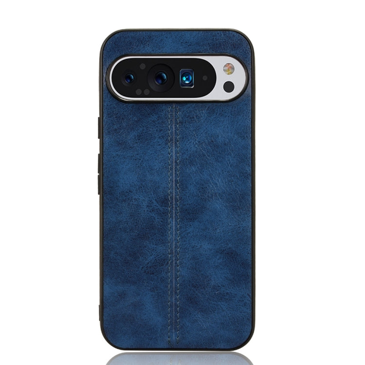 For Google Pixel 9 Sewing Cow Pattern Skin PC + PU + TPU Phone Case(Blue) - Google Cases by PMC TechLife | Online Shopping South Africa | PMC TechLife | Buy Now Pay Later Mobicred