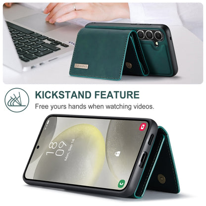 For Samsung Galaxy S24 5G DG.MING M1 Series 3-Fold Multi Card Wallet + Magnetic Phone Case(Green) - Galaxy S24 5G Cases by DG.MING | Online Shopping South Africa | PMC Jewellery | Buy Now Pay Later Mobicred